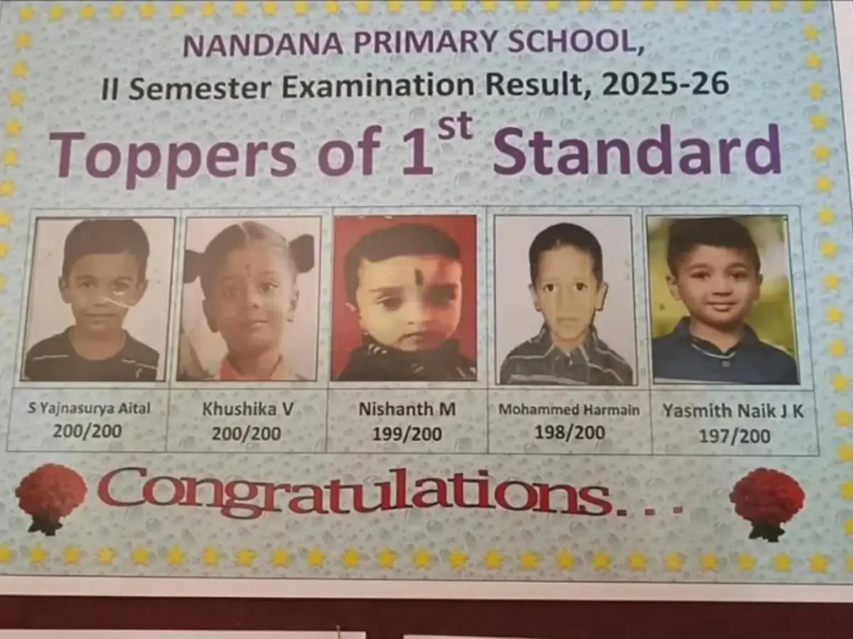 Karnataka school's class 1 toppers list goes viral with kids scoring exceptionally high marks; Internet says, 'this is scary'