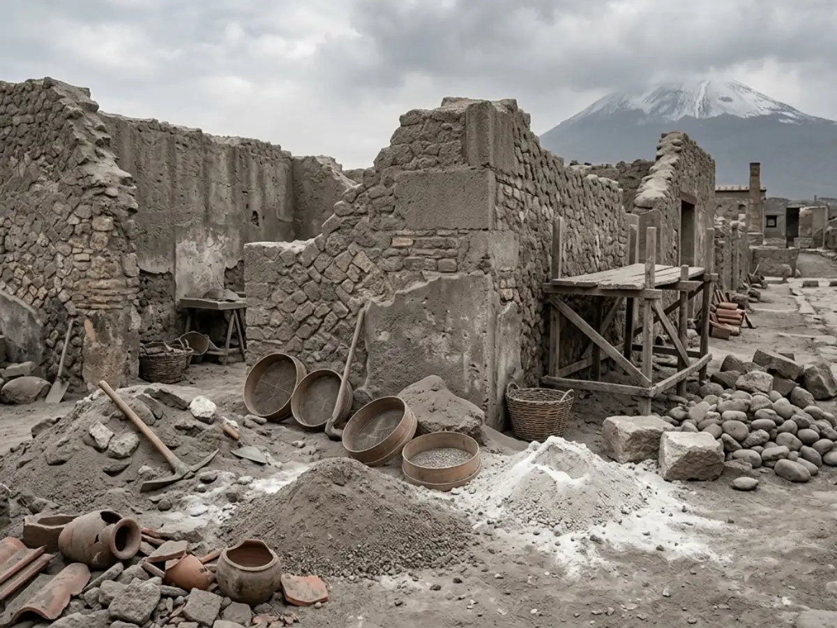 A construction site buried by Mount Vesuvius may have finally explained ...
