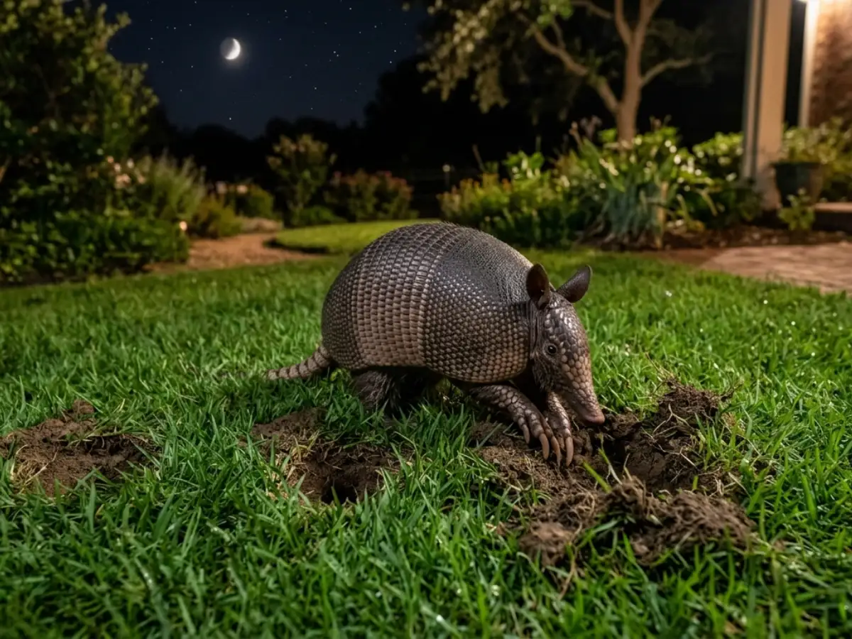 Armadillo “ice-cream cone holes” in your yard? What it means and how to