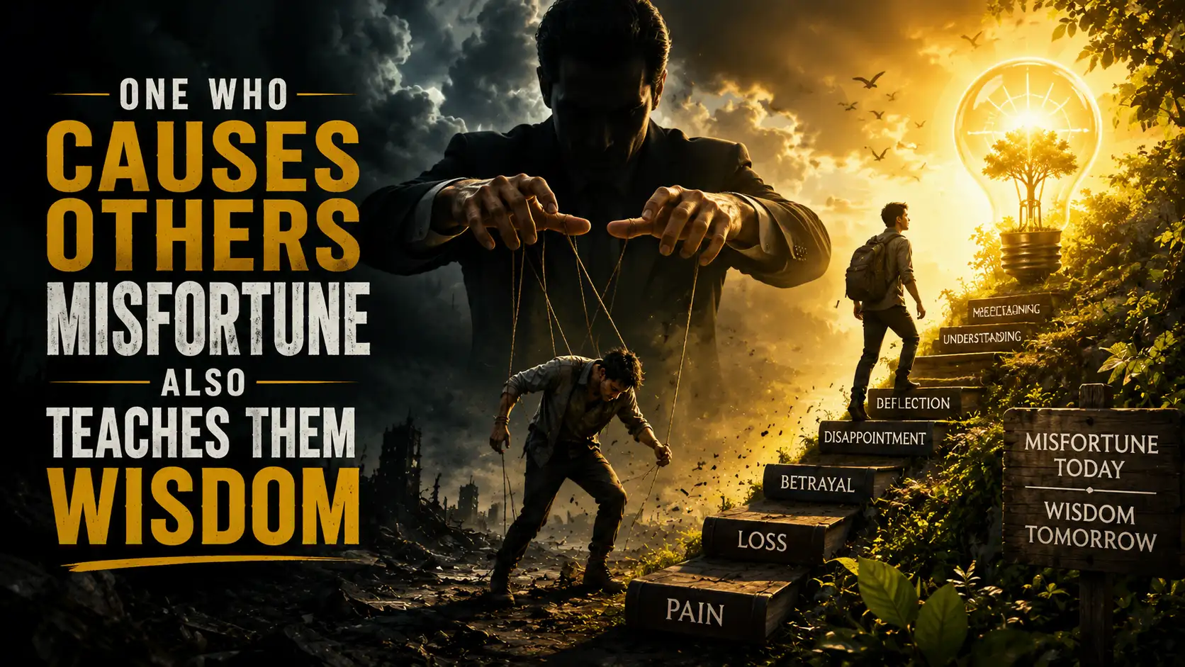 African proverb of the day: “One who causes others misfortune also teaches them wisdom” — Life lessons on karma, consequences, human behavior and why suffering shapes understanding
