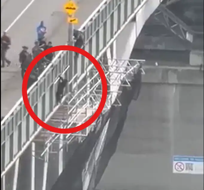WATCH: Woman seen hanging from Granville Street bridge; dramatic videos surface hours after bridge closure