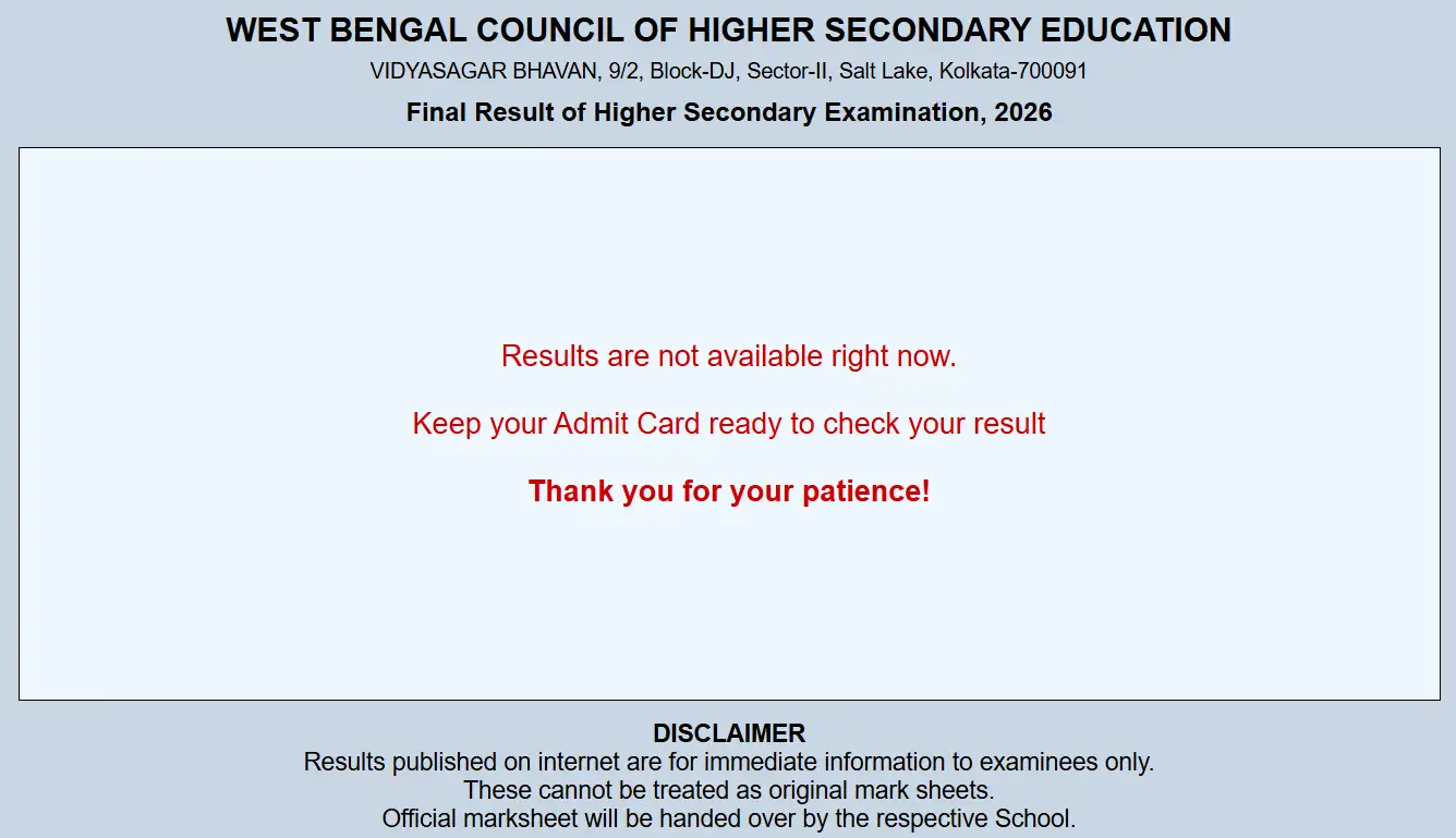 WBCHSE 12th Result 2026 today at 10.30 AM: Check how to download Uchch Madhyamik result at wbchse.wb.gov.in, DigiLocker and more