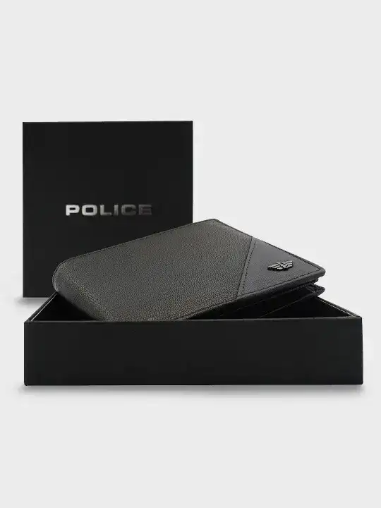 Image for Police-MenBlackSolidLeatherTwo-FoldWallet