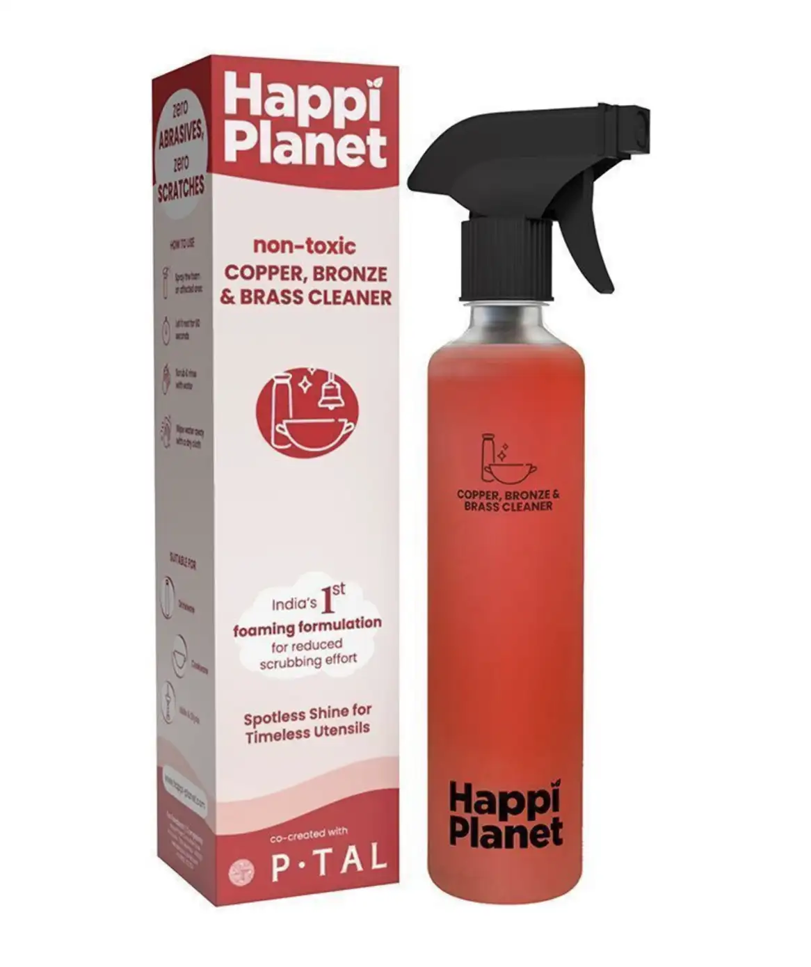 Image for HappiPlanetCopper%2CBronze%26BrassCleanerSprayDishwashingDetergent(500ml)