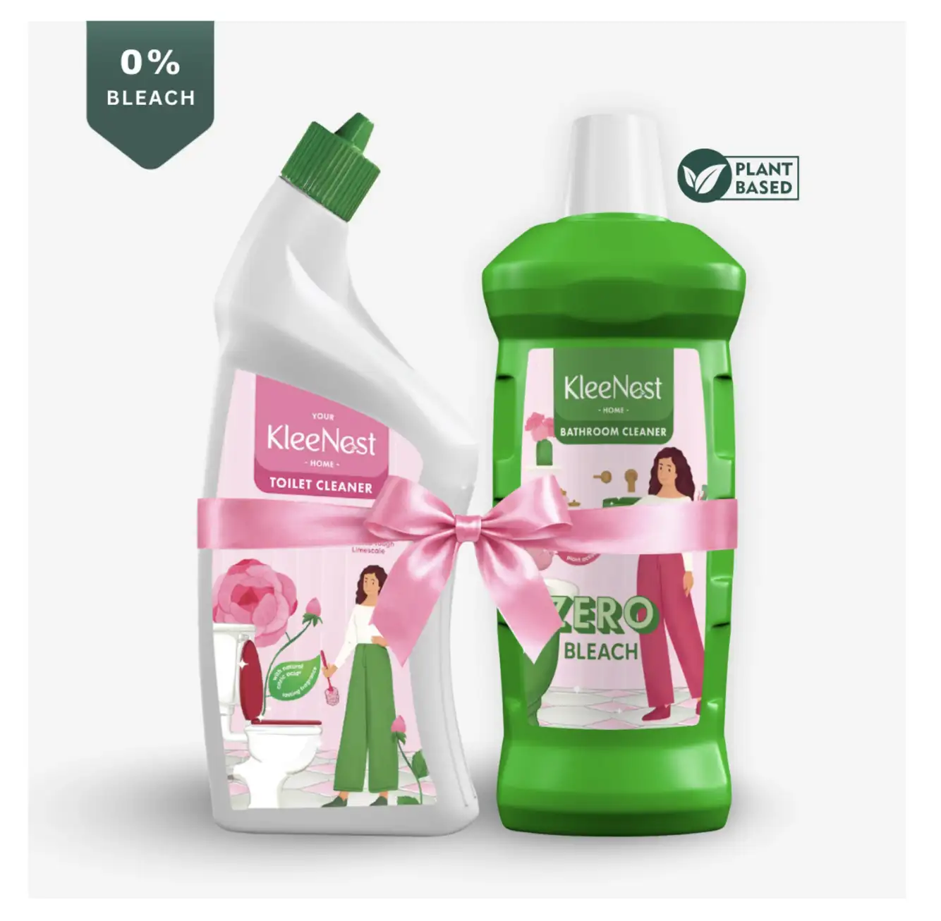 Image for KleenestBathroomCleanerandToiletCleanerCombo(2x1000ml)