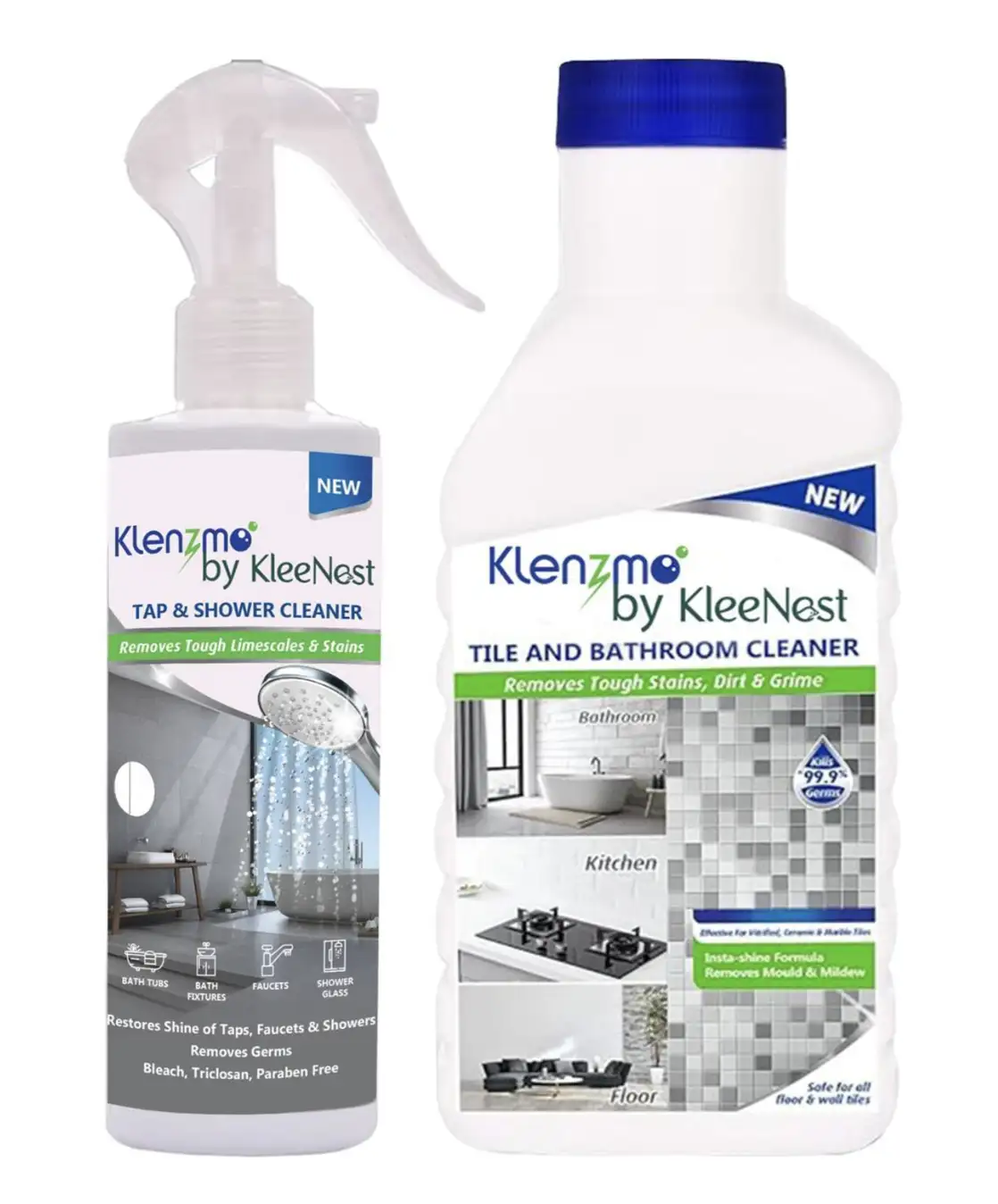 Image for KleenestKlenzmoBathroomCleanerKitwithTile%2CTap%26Showercleaner(2x560ml)