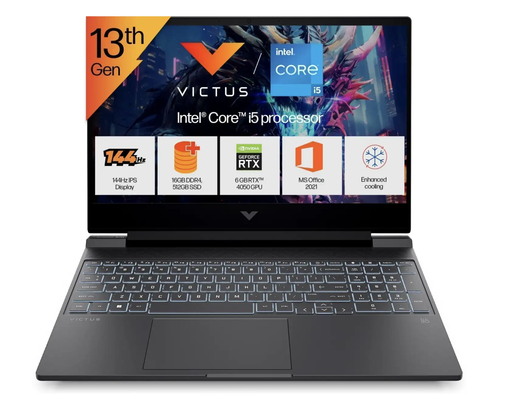 Image for HPVictusInteli513thGen13420HRTX405016GB%2F512GB144HzVictusGamingLaptop