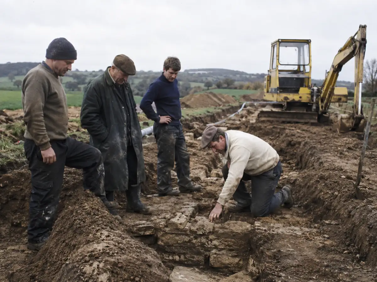 Archaeological excavations revealed that the original purpose of the palace area was a military supply camp, built in relation to the invasion of Rome in Britain in AD 43