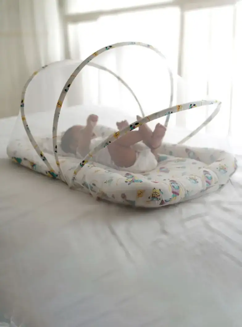 Image for TIDYSLEEPInfantsBlue%26PinkPrintedBabyBedSetWithMosquitoNet