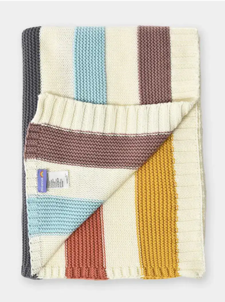 Image for MiArcusPremium100%25CottonReversibleKnittedUltraSoftCoolBlanket-Multicolor