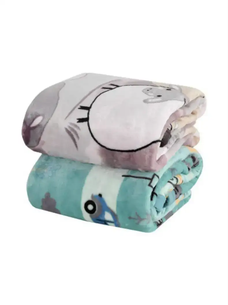 Image for FloridaBlue%26Purple2PiecesCartoonCharactersSingleBedBlanket