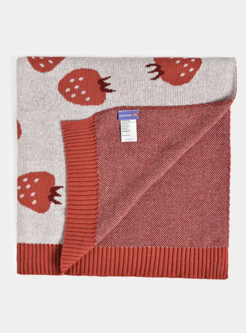Image for MiArcus100%25CottonFruitsPrintUltra-SoftKnittedBlanket