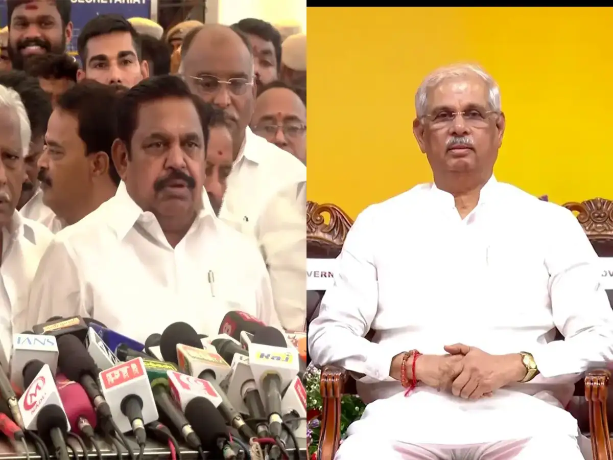 Tamil Nadu: AIADMK whip Krishnamoorthy meets Governor, seeks action against 'horse-trading' by TVK
