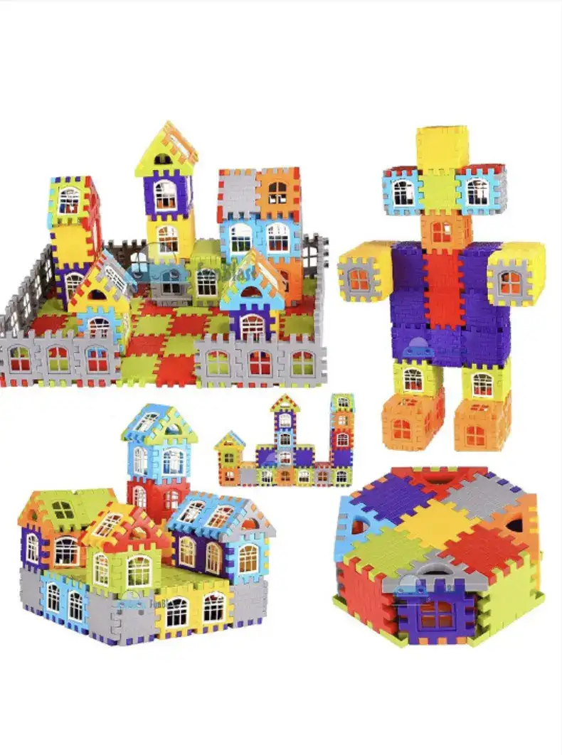Image for OPINAKids72-PcsHouseBuildingBlocks