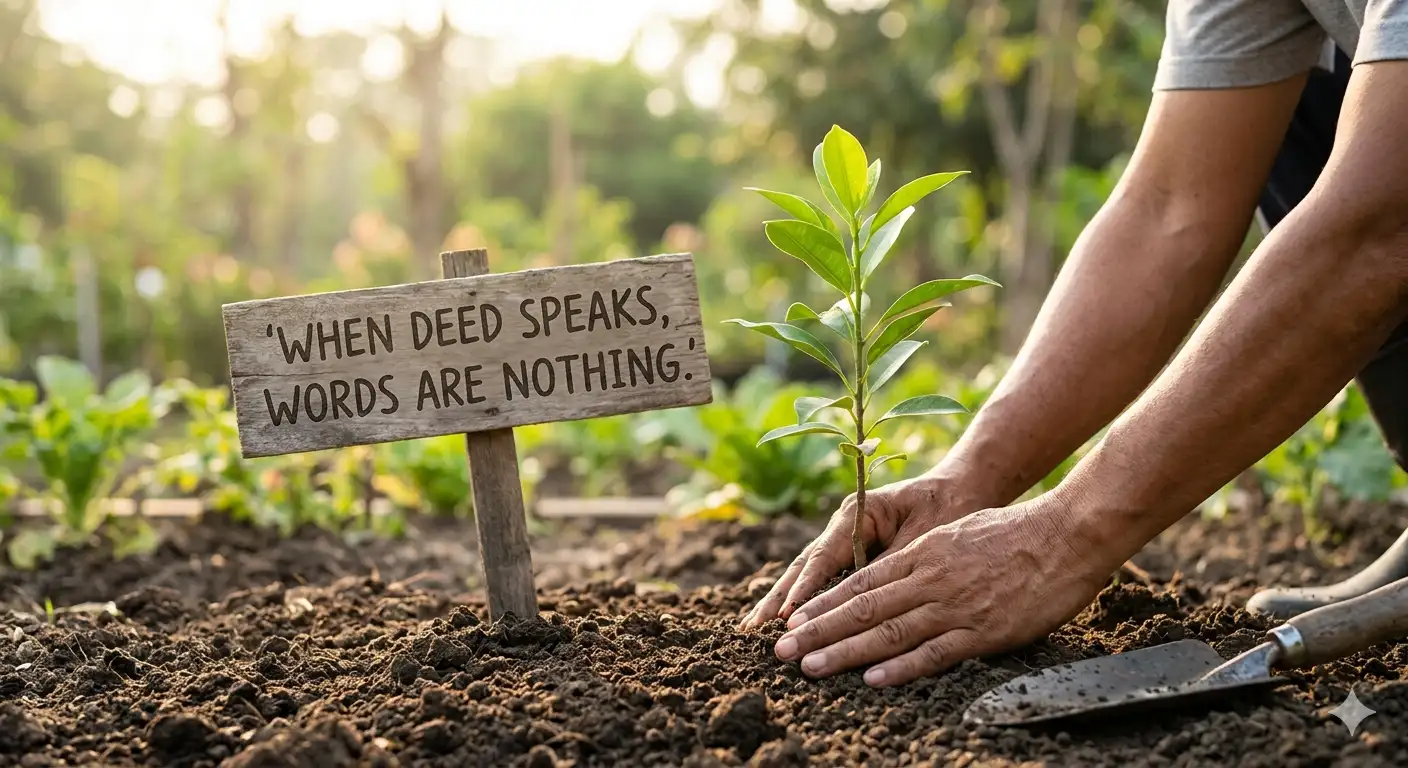 African Proverb of the Day: 'When deed speaks, words...'-Life lessons on integrity, action, character, and why what you do matters more than what you say