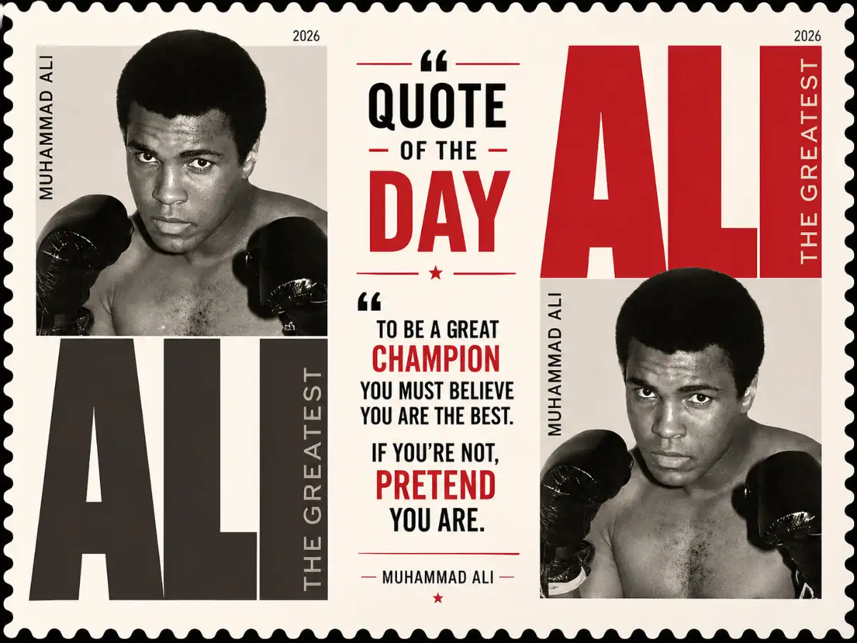 Best quote of the day by Muhammad Ali: 'To be a great champion, you must believe you are...' The powerful 18-word message from the 'greatest' boxer that still inspires millions worldwide