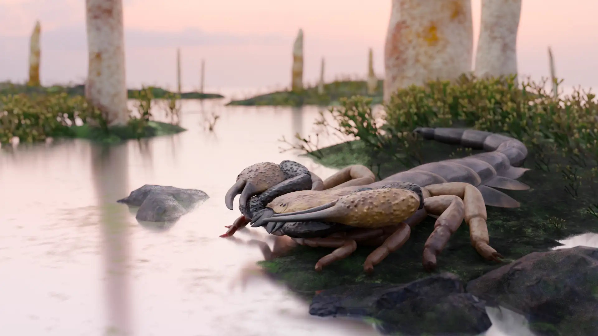 This 415-million-year-old monster scorpion existed before trees, and it's the biggest ever