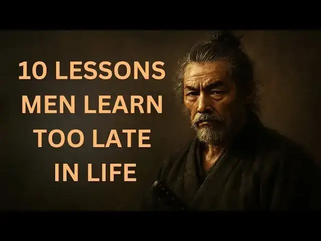 Life lessons men learn too late in life that nobody teaches you but everyone figures out alone