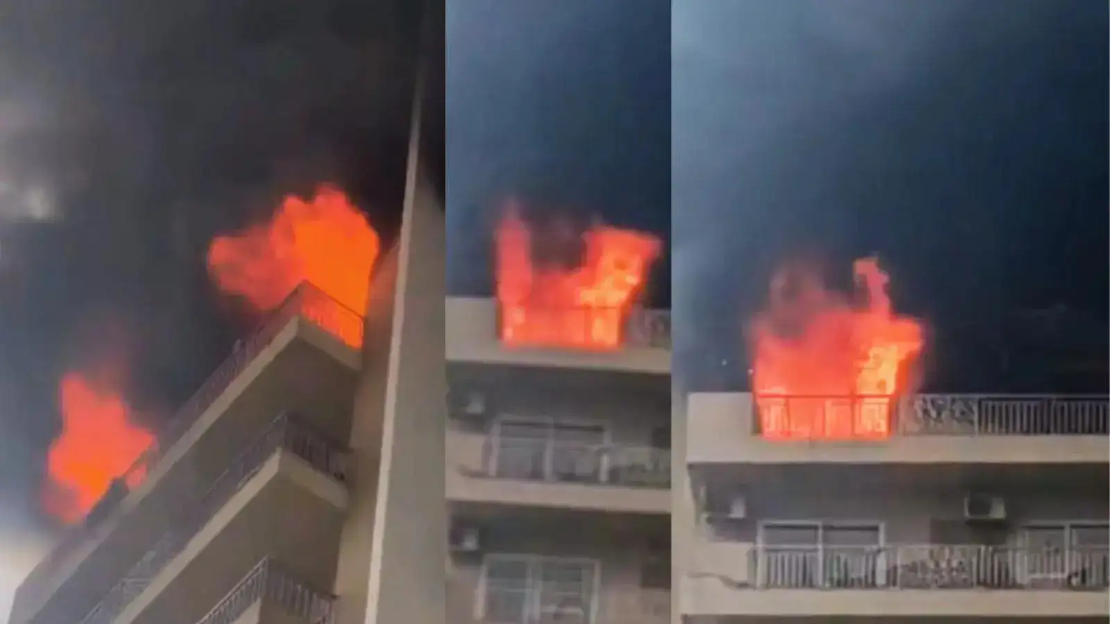 After Delhi Malviya Nagar fire, Noida high-rise in Sector 74 sees blaze, horrific video shows panic among residents