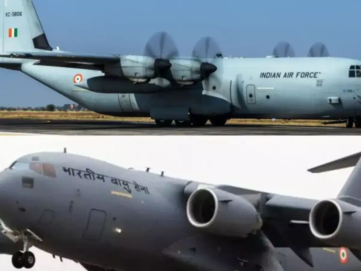 IAF Hercules aircraft lands at Chinyalisaur airstrip near China border