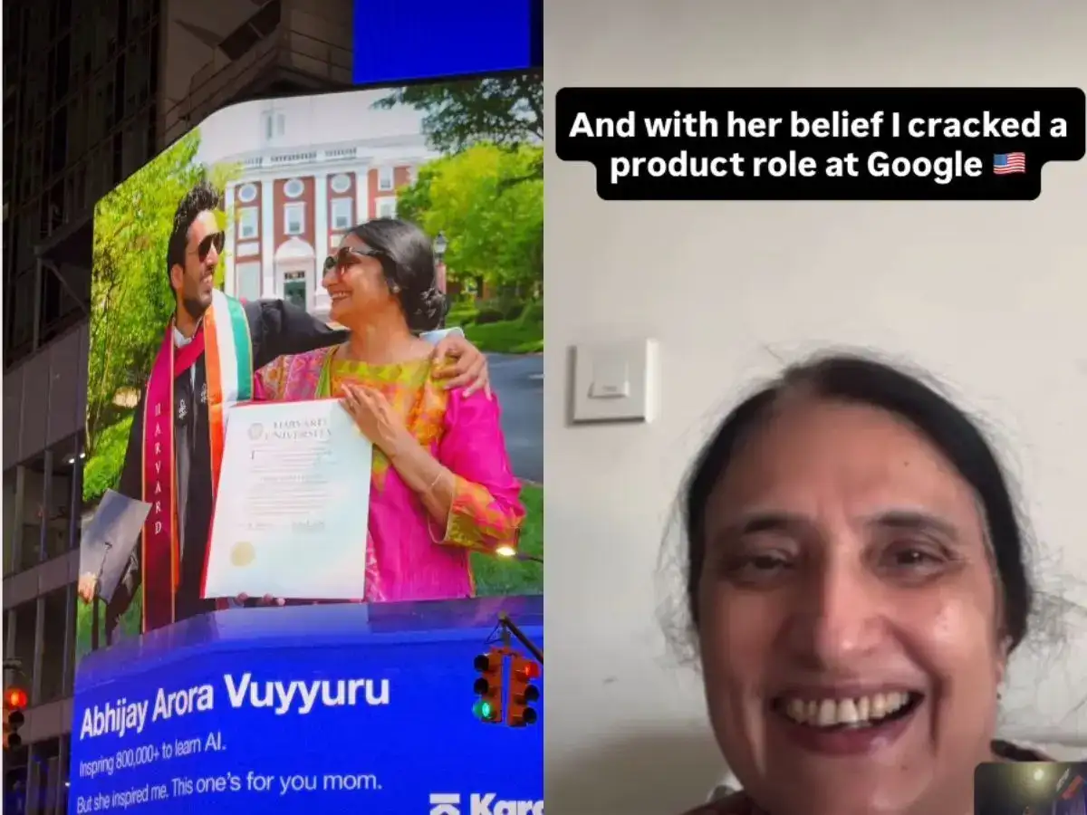 Indian techie working at Google honours mother with Times Sq