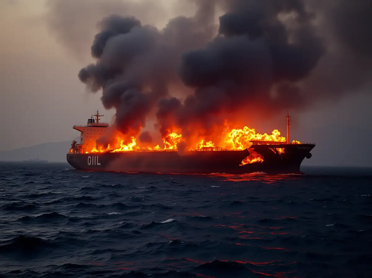 India says fire reported on oil tanker with 24 Indian sailors, all crew safe