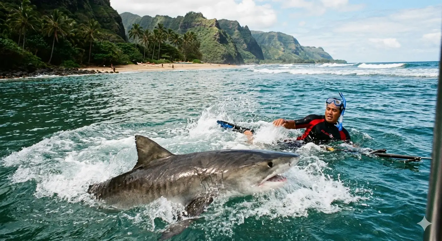 'Grabbed my ankle and pulled': He surfed for 30 ye