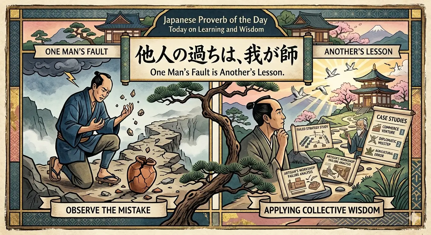 Japanese proverb of the day: 'One man’s fault is another’s..