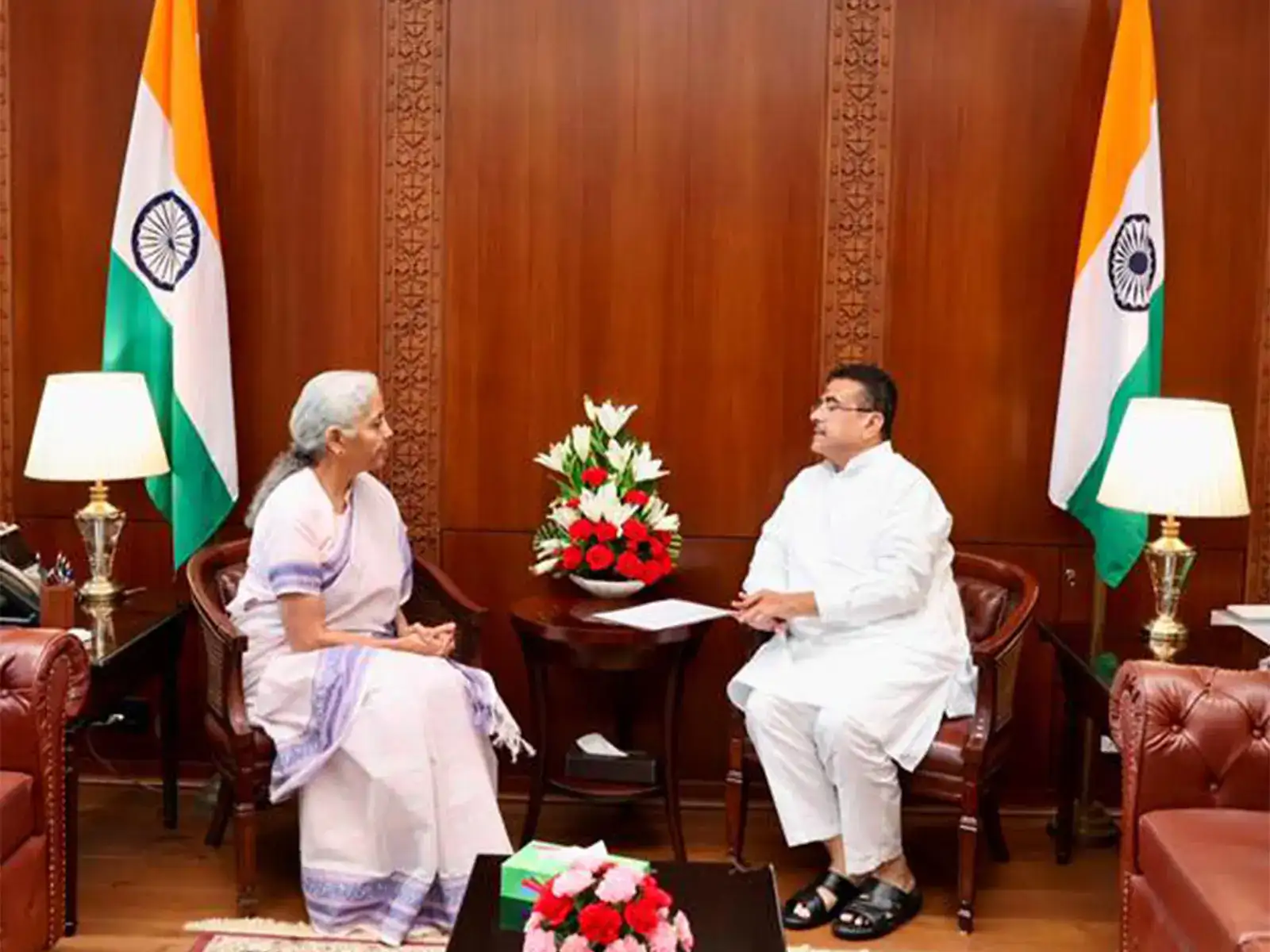 FM Sitharaman discusses ways to boost growth with Bengal CM