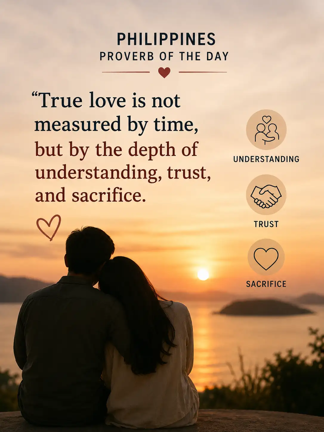 Philippines proverb of the day: “True love is not measured b
