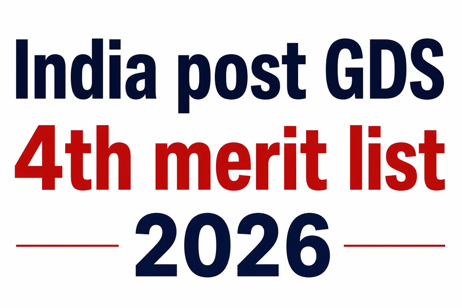 India post GDS 4th merit list 2026 released at indiapost.gov