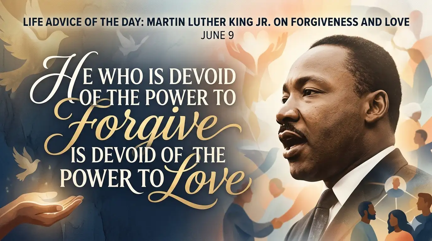 Life advice of the day by Martin Luther King Jr.: 