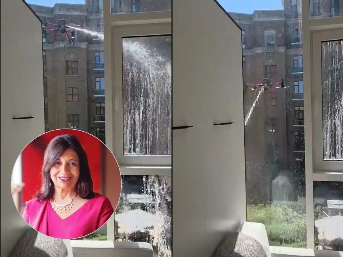 Kiran Mazumdar-Shaw shares drone cleaning video, asks startu