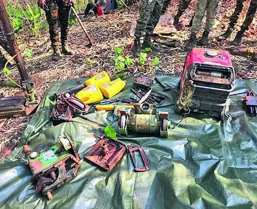 Arms, explosives recovered from Maoist dump in Odisha distri