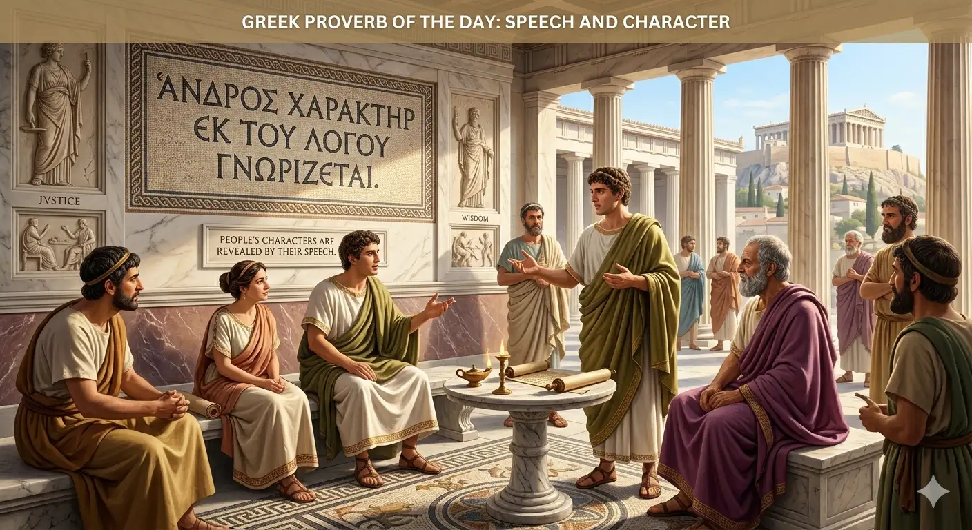 Greek proverb of the day: 'People's characters are