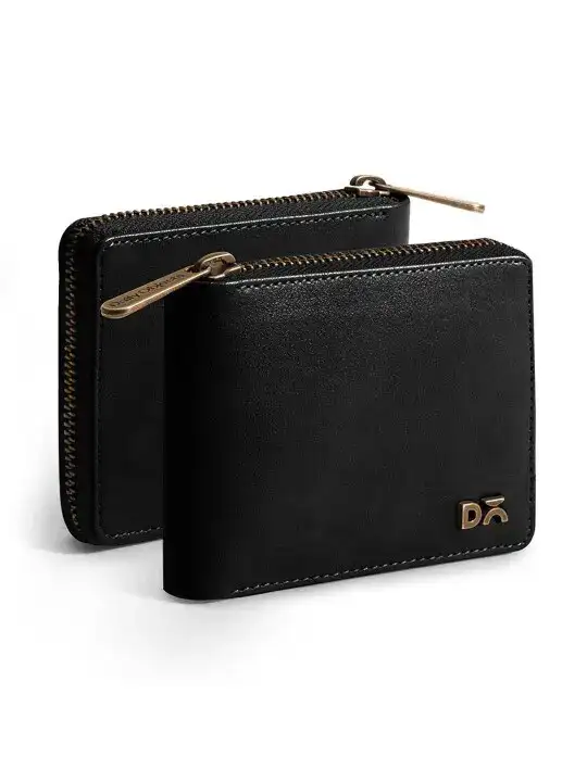 Image for DailyObjects-BLKVEGLEATHERZIPWALLET