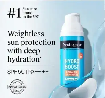 Image for Neutrogena-HydroBoostHydratingFluidSPF50SunscreenMoisturiser-50ml