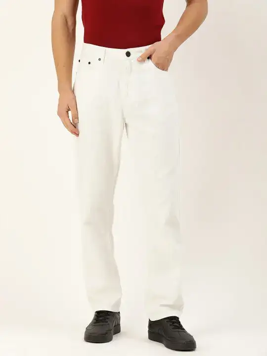 Image for BeneKleed-Men'swhiteStraightFitMidRiseJeans