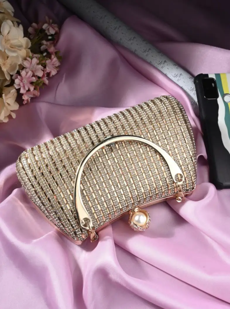 Image for DressBerryEmbellishedBoxClutch