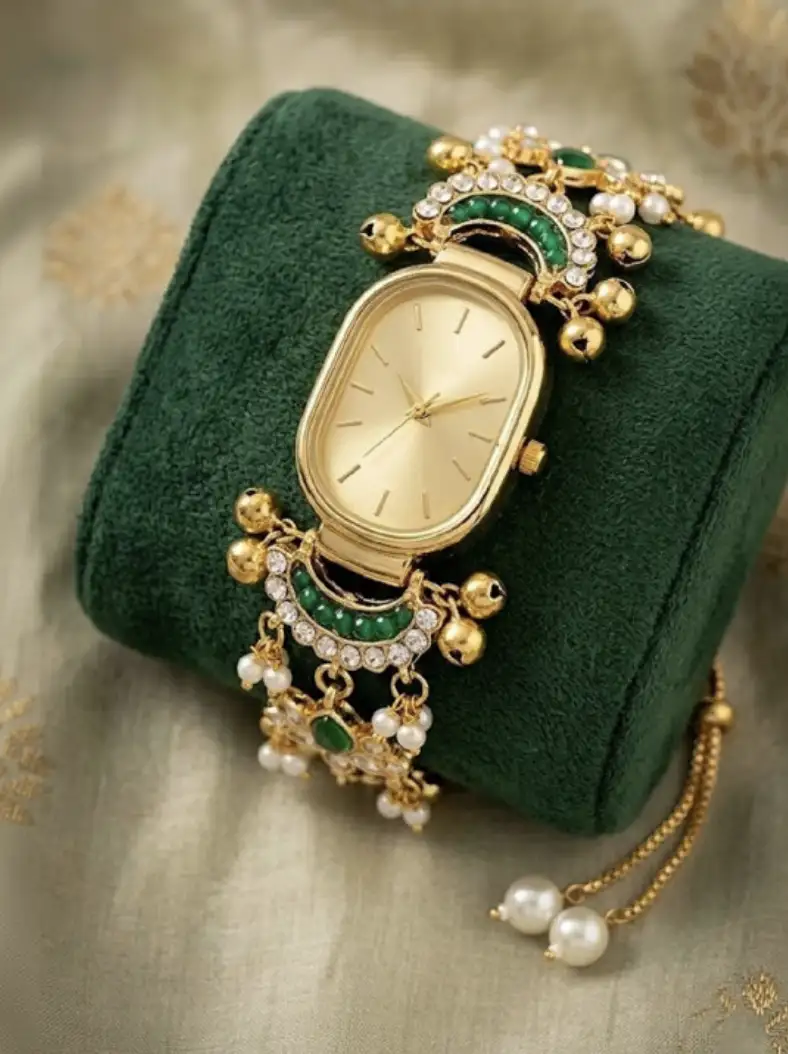 Image for SZNWomen'sEmbellishedDial%26StainlessSteelStrapsAnalogueWatch