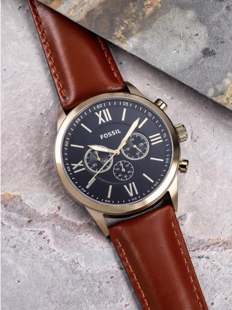Image for FossilMenBlackChronographAnalogueWatch