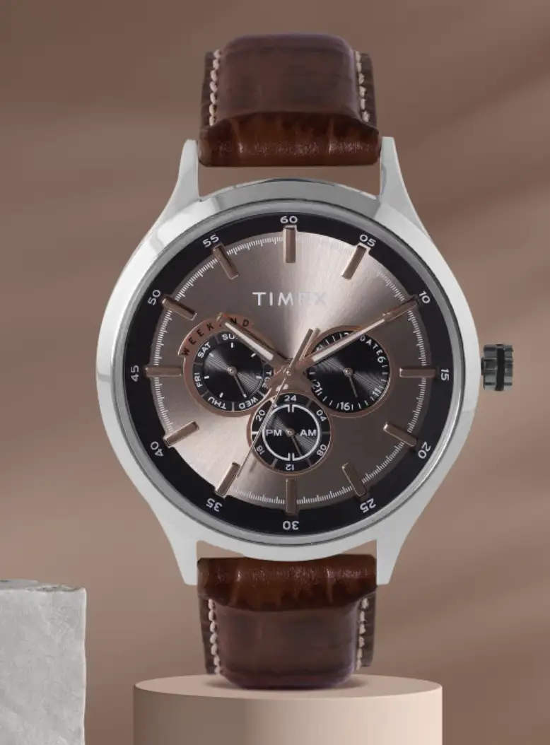 Image for TimexRound21mmGreyDialAnalogueMen'sWatch