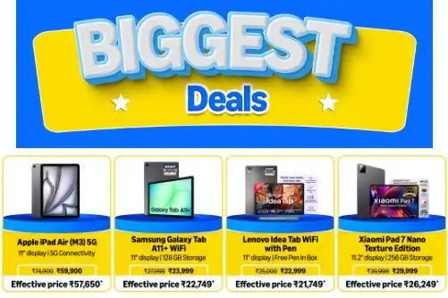 Image for BiggestDealsonTablets