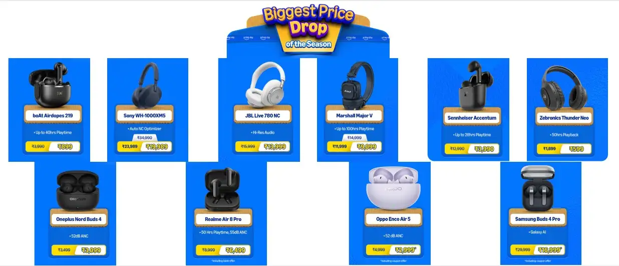Image for BiggestPriceDropoftheSeasononHeadphonesandEarbuds