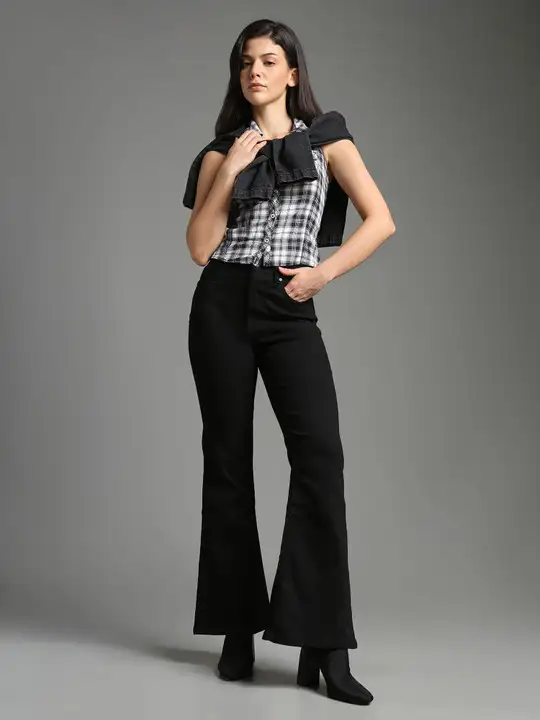 Image for FlyingMachine-Women'sFlaredHigh-RiseStretchableJeans