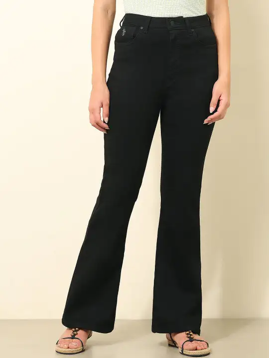 Image for U.S.PoloAssn.Women-FlaredHigh-RiseStretchableHigh-RiseJeans