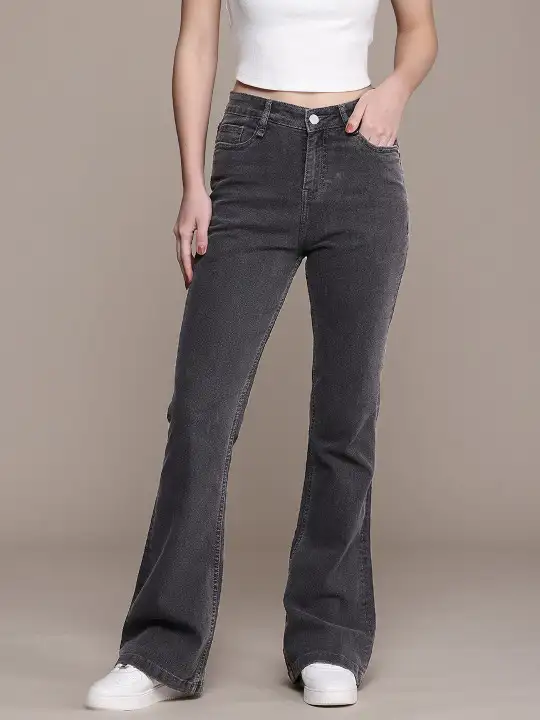 Image for Roadster-TheLifeCo.Women'sHighRiseFlaredFitLightFadeStretchableJeans