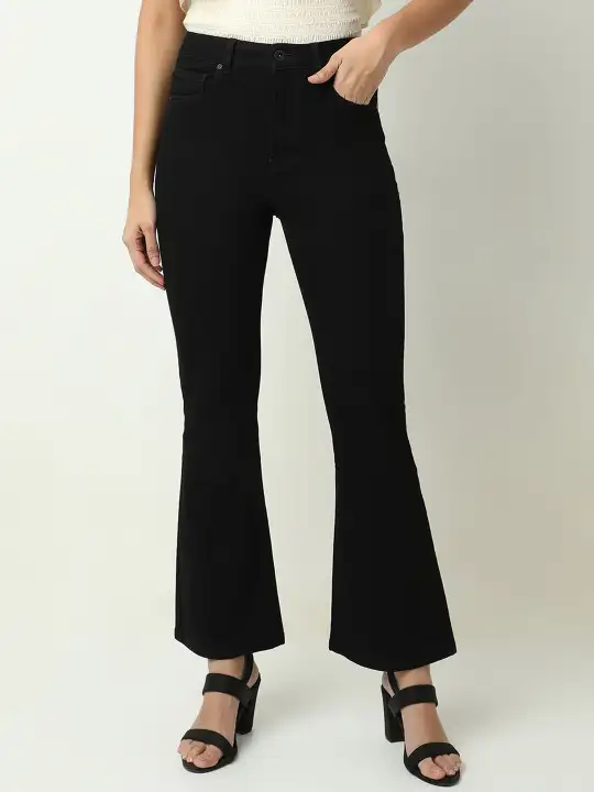 Image for VeroModa-Women'sFlaredHigh-RiseStretchableJeans