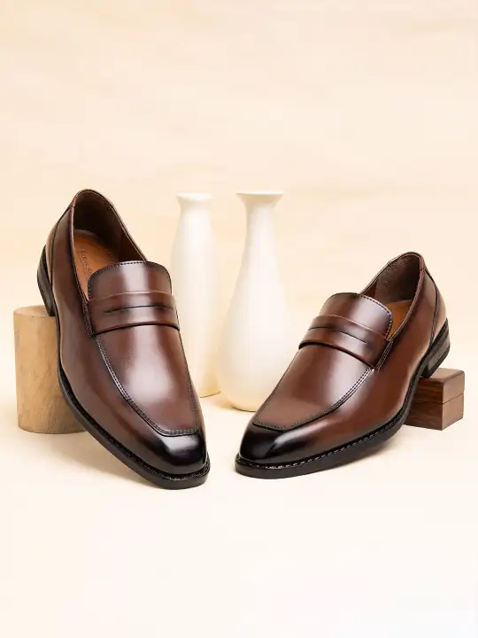 Image for LOUISSTITCH-Men'sTanFormalSlip-OnMoccasinShoes