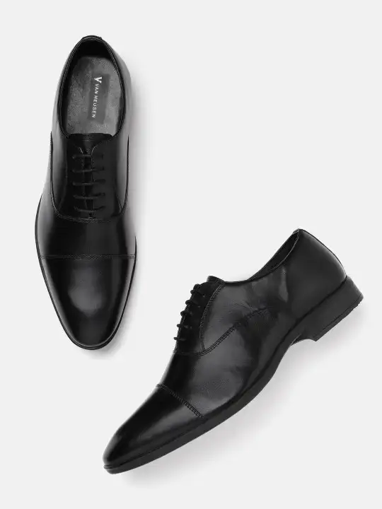 Image for VanHeusen-Men'sLeatherOxfordRoundToeFormalShoes